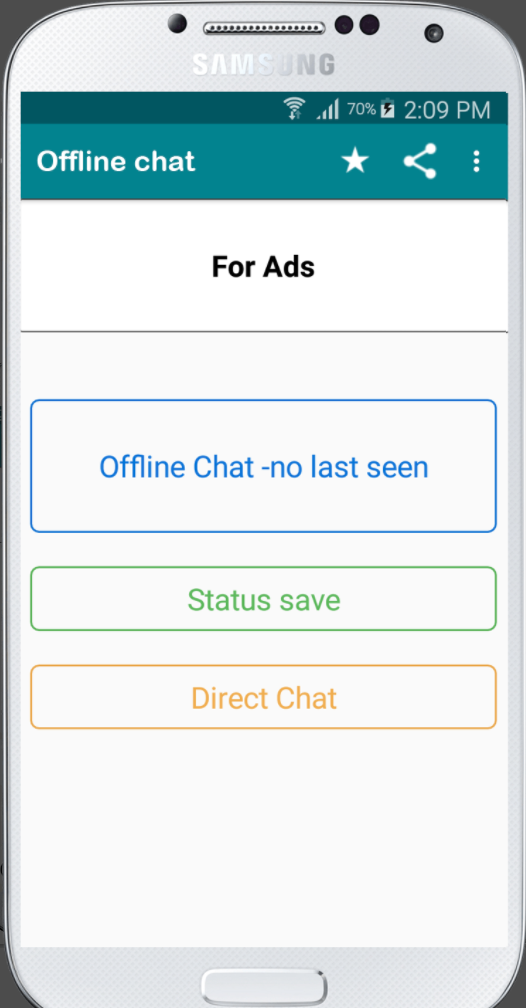 Offline Chat - No Last Seen, No Blue Tick For WhatsApp