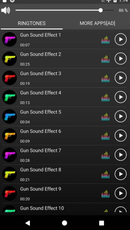 Gun Sounds Ringtones - Ringtones HD on my phone